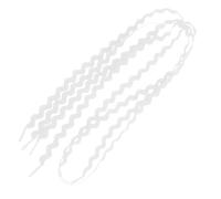 LALADEFIEE Replacement Shoelaces Wavy S-Shaped Flat Shoe Laces for Sneakers 1 Pairs White Cloth 120cm Snug and Secure Fit for Adults and Elderly Casual Shoes