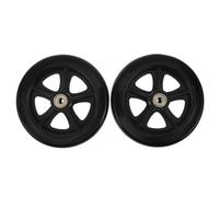 LALADEFIEE Replacement Walker Wheels 6 Inch PVC Rubber Front Casters with Metal Bearings, Silent Technology, 1 Pair for Wheelchair and Walker, Suitable for Indoor and Home Use