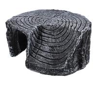 LALADEFIEE Resin Tortoise Basking Platform and Hideout Tree Stump with Moist Hidden Caves for Pet Reptiles, Wear-resistant Large Turtle Ramp Suitable for Desert Landscapes and Aquariums