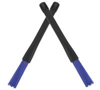 LALADEFIEE Retractable Nylon Drum Brush with Non-slip Plastic Handle Snare Percussion Accessories for Jazz and Acoustic Drum Easy to Carry and Store Blue