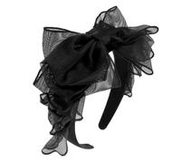 LALADEFIEE Retro Headband for Women Lace Bow-knot Hairband Vintage French Style Headdress Lace Bows Band Fashion Personality Headband