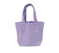 LALADEFIEE Reusable, Canvas Tote Bag Capacity Large with Lunch and Foldable Design for Lightweight and Stylish Purple Lunch Handbag Daily Life and Outdoor Picnic