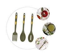 LALADEFIEE Reusable Silicone Cooking Fork and Pasta Spoon Set Nonstick Slotted Spoon Kit for Hotels Restaurants and Home Heat Resistant Kitchen Utensils with Smooth Rounded Edges