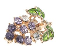 LALADEFIEE Rhinestone Grape Brooch Novelty Brooch Pin Women Clothing Accessory Bling Rhinestones for Party Accessories Dresses Scarves Random Color