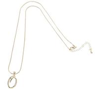 LALADEFIEE Rhinestone Letter O Necklace for Women Copper Pendant Dainty Initial Jewelry Elegant Birthday Mother Day Gift Charming Fashion Accessory