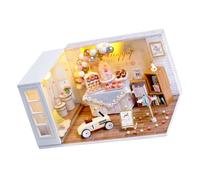 LALADEFIEE Romantic Miniature DIY House Kit Handmade Wooden Cottage Model for Adults and Water-based Paint Hard Texture Gift for Valentine S Day Christmas Birthdays Family Fun Craft