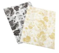 LALADEFIEE Rose and Leopard Print Tissue Wrapping Paper for Packaging, Moisture-resistant Wrapping Tissue Paper with Black and Gold Rose Design, 40 Sheets for Clothing and Shoe Wrap, DIY