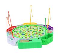 LALADEFIEE Rotating Fishing Game Colorful Playful Fishing Plate for Interaction Hand-eye Coordination Development Educational Multiplayer Fun Random Color