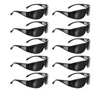 LALADEFIEE Safety Goggles Black for Welding 10 Pairs with Impact-resistant Lens and Abs Frame, Maximum Eye Sturdy and Comfortable Industrial Safety for Work and Gas Welding