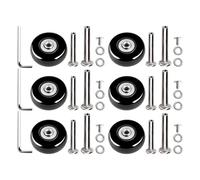LALADEFIEE Silent Swivel Wheels Replacement Kit for Suitcase Luggage Travel Easy Install Rubber Caster Repair Parts Enhance Mobility