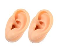 LALADEFIEE Silicone Ear Model Left Ear 2pcs Set Display Prop for Jewelry Training and Piercing Artists