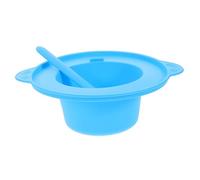 LALADEFIEE Silicone Facial Mixing Bowl with Stirring Rod Kit High Temperature Resistant Reusable Silicone Stirrer for Face Mask Wax Pot and Beauty Mud Blue for Home and Salon Use