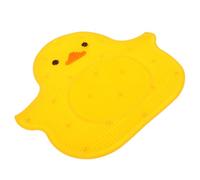 LALADEFIEE Silicone Foot Scrubber Bath Mat with Massage Suction Cups Non-Slip Shower Floor Pad Yellow Animal Design 40x45cm Bathroom Foot Wash Mat for Safe Bathing