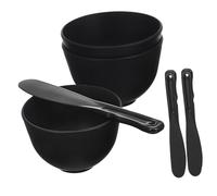 LALADEFIEE Silicone Skincare Mixing Bowl with Deep Bottom and Flat Spatulas for Even Facial Mask Application Beauty Salon Tool Kit for Mud Masks Creams and Hair Dye Bowls and Applicators