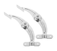 LALADEFIEE Silver Nickel Plated Iron Door Hinge Stop with Reliable Stability and Versatile Support Rod for Distribution Cabinet Doors, Soft Lid Close Hinges for Cabinets