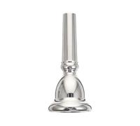 LALADEFIEE Silver Plated Small Euphonium Mouthpiece Replacement Part Brass Instrument Accessory for Beginners and Useful Euphonium Playing