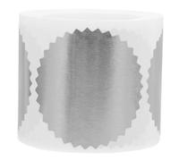 LALADEFIEE Silver Seals Stickers 1 Roll 250Pcs Gear-Shaped Embossed Labels for Certificates Graduation School and Classroom Use