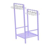 LALADEFIEE Simulation Clothes Drying Rack Mini House Hangers Mini Doll Hangers Furniture Accessories for Dollhouse Plastic Lavender
