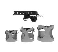 LALADEFIEE Small Animal Harness and Leash with Vest Style Design and Quick Release Buckle, Pu Leather Material for Hamsters and Small Animals, for Indoor Exploring and Secure Walks