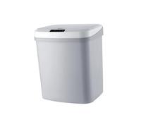 LALADEFIEE Smart Sensor Trash Can Grey USB Rechargeable with Infrared Touch and Knock Modes Design with Anti-skid Base for Kitchen Bedroom Office Household Waste Paper Basket