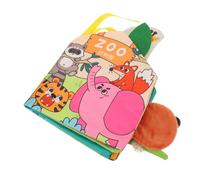 LALADEFIEE Soft Cloth Book with Animal Tails Sensory Touch Feel Crinkle Interactive Learning for Boys Months Portable Early Education