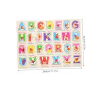 LALADEFIEE Spanish Alphabet Puzzle Shape Matching Board for Early Education Montessori Learning Game for Develop Observation Thinking and Cognitive Skills
