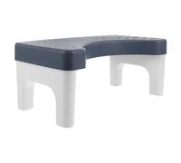 LALADEFIEE Stable PP Toilet Step Stool with Anti-Slip Design for Adults and Comfortable Bathroom Footrest for Squatting Posture Compact Space-Saving Squat Toilet Stool in Blue and White