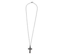 LALADEFIEE Stainless Steel Cremation Cross Necklace Black Memorial Ashes Urn Pendant Keepsake Jewelry for Human Pet Loss Comfort Faith Hope