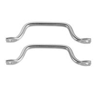 LALADEFIEE Stainless Steel Replacement Handles Ergonomic Tray Hardware 2 Sets with Screws, Easy to Clean for Cutting Boards and Cheese Boards for Kitchen and Restaurant Use