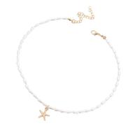 LALADEFIEE Star Pearl Choker Necklace for Women Handmade Lightweight Fashion Accessory for Birthdays Weddings Mother's Day and More