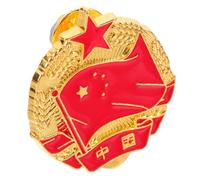 LALADEFIEE Star Shaped Five-star Red Flag Lapel Pin Brooch Metal Alloy Clothing Accessory Independence Day Breastpin for Hats Bags Shirts Travel Souvenir