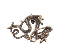 LALADEFIEE Sturdy Brass Dragon Charm Keychain Pendant for Men Unique Vintage Chinese Zodiac Design Easy to Carry Retro Accessory for DIY Jewelry and Car Keys