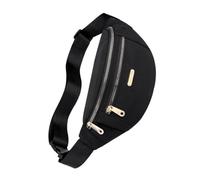 LALADEFIEE Stylish Multi-Purpose Waist Bag for Women Crossbody and Fanny Pack Comfortable Running Phone Pouch Anti-Lost Coin Storage Black