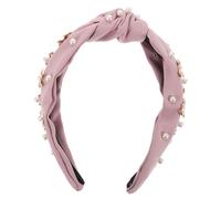LALADEFIEE Stylish Woven Headband Pearl Bow Design for Women Elegant Hair Accessory for Everyday Wear and Special Events Fabric and Commuting Essential