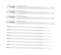 LALADEFIEE Tattooing Makeup Pen White Fine Point Eyebrow Lip Skin Marking Pens with Transparent Body for Precise Microblading and Brow Shaping