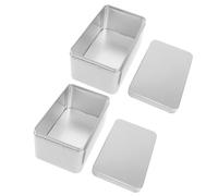 LALADEFIEE Tea Leaf Case Rectangular Tea Box with Lid Tinplate Tea Storage Box for Serving and Storing Tea at Home 2 pcs 5.12 X 3.15 X 2.36 in