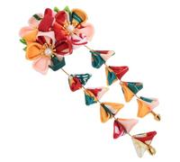 LALADEFIEE Traditional Japanese Hairpin Floral Tassel Elegant Kimono Hair Accessory for Weddings Cosplay and Special Occasions Soft Design Inspired by Rich Japanese Culture