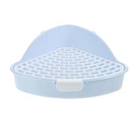 LALADEFIEE Triangle Rabbit Toilet with Odor Control Plastic Blue