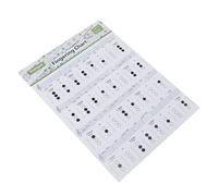 LALADEFIEE Trumpet Chord Practice Chart for Easy Learning for Beginners Printing on Coated Paper Featuring Creative Design and Assorted Colour and Effective Fingering Reference Random Color