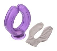 LALADEFIEE U-Shaped Neck Hot Water Bottle with Grey Elastic Soft Cover, Dual Cold Hot Therapy Ice Pack for Neck and Shoulder Relief, Portable Heat Pack for Travel and Home Use