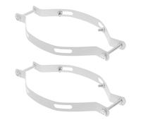 LALADEFIEE Universal Solar Light Pole Mount Kit with 4 Iron Hoops and 8 Screws, Lamp Post Extension Pole Installation Set for Outdoor Street Lighting