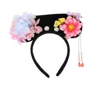 LALADEFIEE Vintage Headband Flower Headpiece Hairband Chinese Princess Headband Vintage Royal Chinese Hair Accessories Queen Princess Girl Headwear Plastic