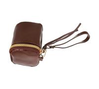 LALADEFIEE Vintage Oil Wax PU Coin Purse Zipper Makeup Bag Portable Mini Cosmetic Storage Organizer for Lipstick Keys Coins Travel Accessories Scratch-Resistant