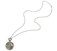 LALADEFIEE Vintage Skeleton Locomotive Quartz Pocket Watch Silver Hollow Pocket Watch for Men Women Random Style