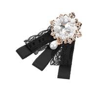 LALADEFIEE Vintage Style Girl Bow Tie Neck Tie Comfortable Skin-friendly Easy to Clean Classic Retro Collar Accessory for Shirts and Uniforms Sweet Black Bowknot Design