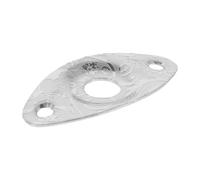 LALADEFIEE Vintage Style Retro Oval Guitar Output Jack Plate for Electric Guitar, Stainless Steel Material with Engraved Patterns, Firm Mounting and Seamless Integration, Screws Included,