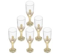 LALADEFIEE Vintage Wine Chalice Goblets 6Pcs Medieval Reusable Drinking Cups for Religious Rituals and Wedding Festivities