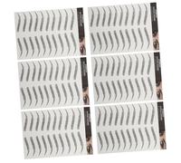 LALADEFIEE Waterproof Eyebrow Tattoo Stickers 3d Natural Brow Look Transfer Sticker for Makeup Lovers 6 Sheets Temporary False Eyebrows and Eye Shaper