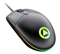 LALADEFIEE Wired Gaming Mouse for PC and Laptop with Adjustable 3-gear Dpi 800-1600, Ergonomic Streamlined Abs Design, Light-transmitting Luminous Effect, Strong Resilience, for Office