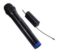 LALADEFIEE Wireless Handheld Microphone Wireless Microphone Cordless Portable Singing Mic for Outdoor and Home Karaoke, Black, One-to-One System without Battery and Accessories
